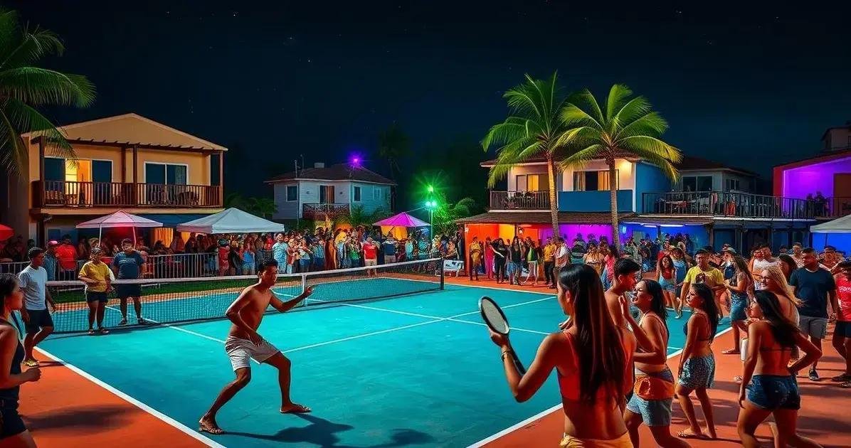 Quadra de Beach Tennis: balada noturna na Mooca